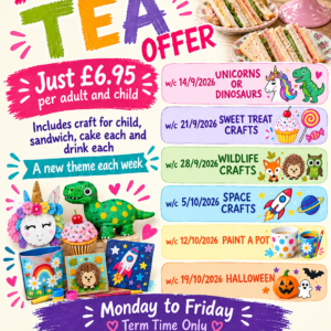 ARTernoon Tea Offer - Autumn Term- Book Now