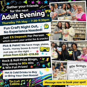 ADULT EVENING OF PAINTING-Thursday 4th June  7:30-9:30pm