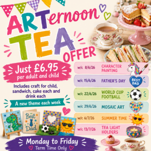 ARTernoon Tea Offer - Summer Term- Book Now