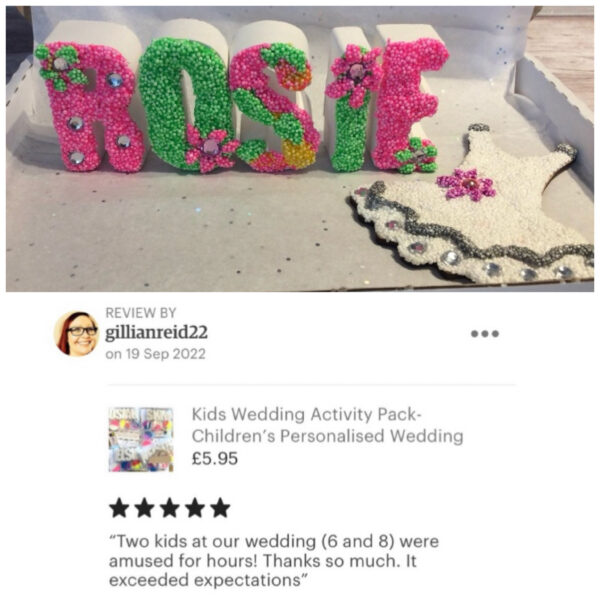 Wedding MESS FREE Foam Clay Letter Kits - Image 2