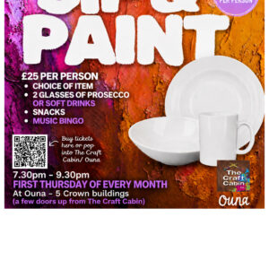 SIP & PAINT E4-The Craft Cabin E4 @ Ouna-ADULT EVENING OF PAINTING-First Thursday of the Month  7:30-9:30pm