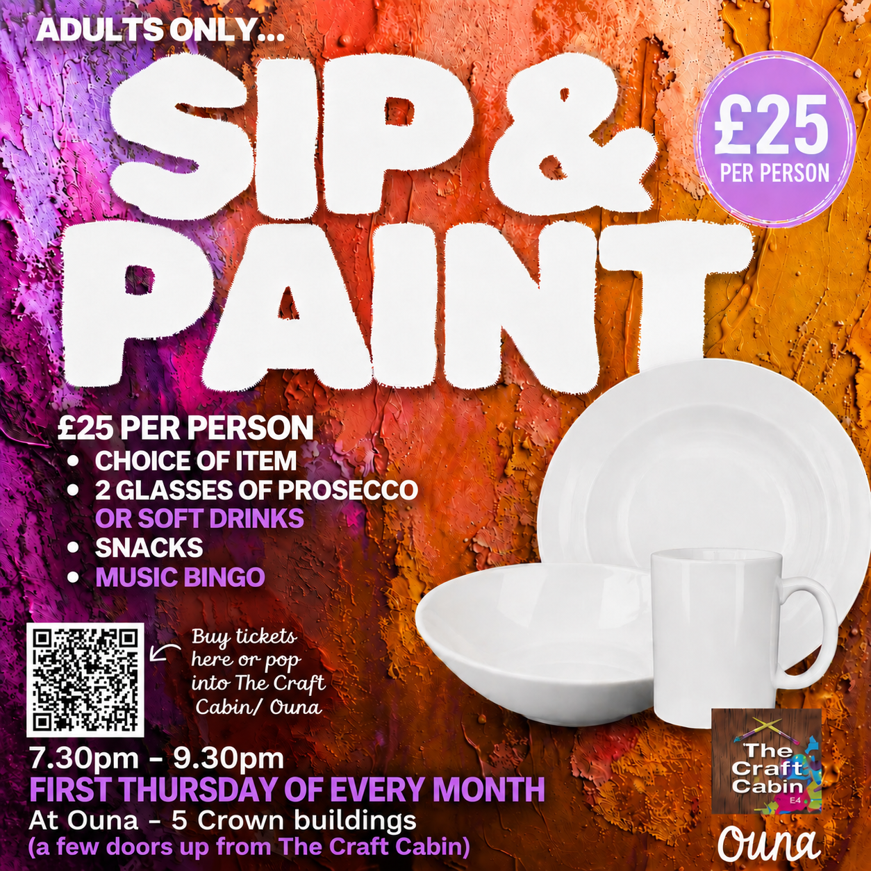 ADULT SIP & PAINT -EVENING OF PAINTING-First Thursday of Every Month 7:30-9:30pm - Image 3